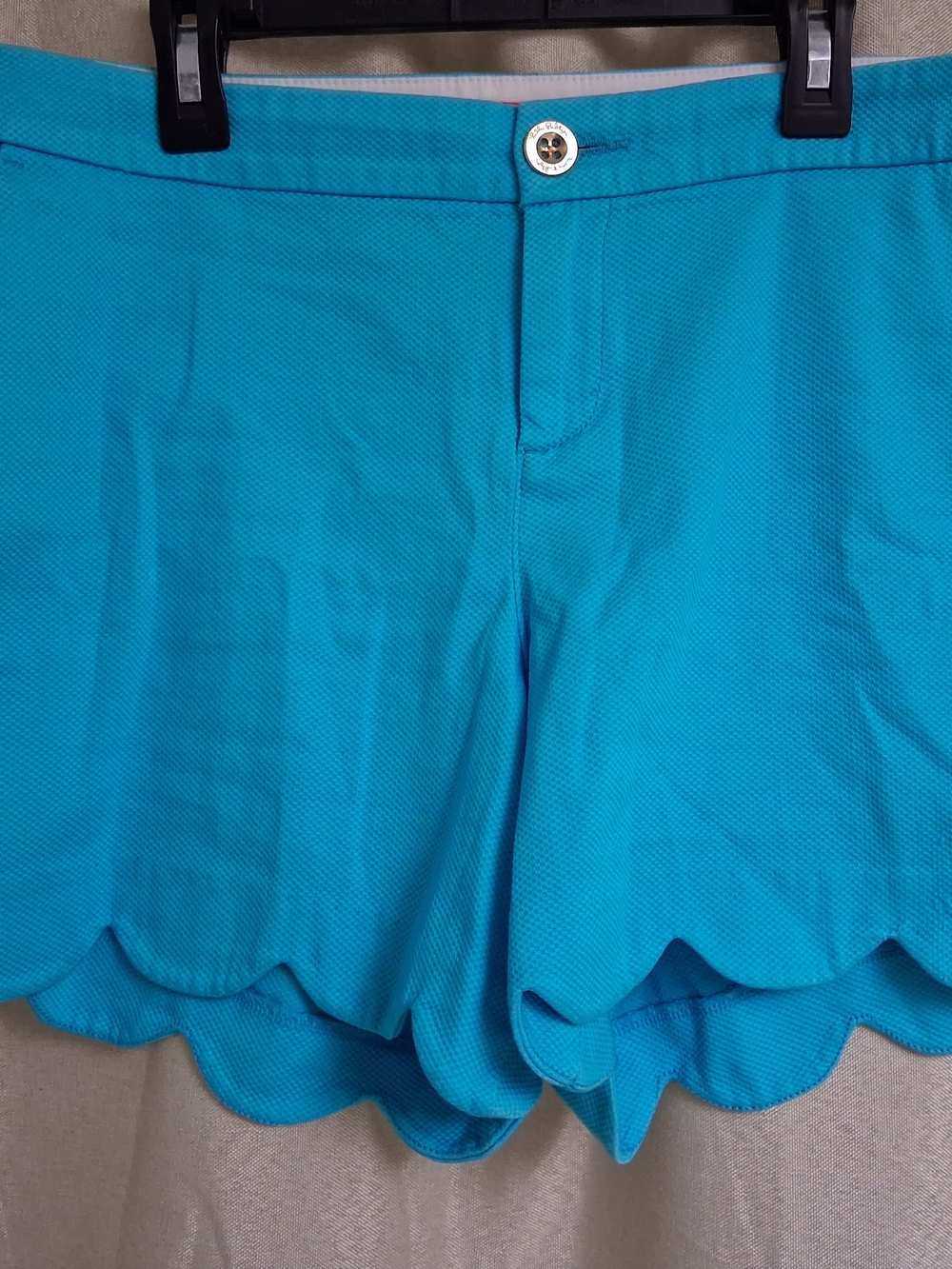 Lilly Pulitzer Turquoise Scalloped Hem Skort